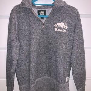 Roots salt and pepper quarter zip
